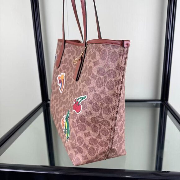 Coach Cherry PrintCitta Tote Bag. Size: 33*29*16cm - Picture 3 of 9